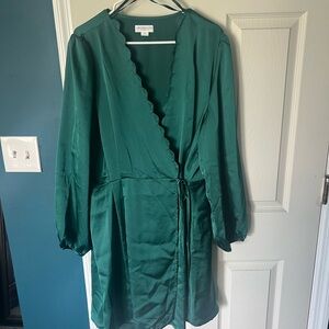 Chic Soul Green Wrap Dress